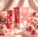 Holiday Gifts 100ml Pink and Gold Women's Perfume, Long Lasting Floral Fragrance, Luxurious Bottle with Decorated Box