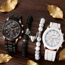 Kit Eternal Harmony™ | Relógios Casal Premium com Pulseiras Love Edition