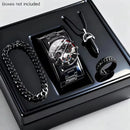 Kit Executive Chronos 4 em 1 – Relógio Masculino com Acessórios Premium