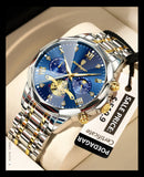 Relógio Masculino Chronos Imperial Blue Premium – Aço Inoxidável | Quartz | Luminoso | 3ATM