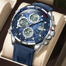 Relógio Masculino Poedagar Chrono Legacy Dual Time