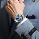 Relógio Masculino Chronos Imperial Blue Premium – Aço Inoxidável | Quartz | Luminoso | 3ATM