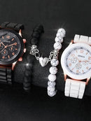 Kit Eternal Harmony™ | Relógios Casal Premium com Pulseiras Love Edition