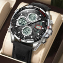 Relógio Masculino Poedagar Chrono Legacy Dual Time