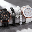 Kit Eternal Harmony™ | Relógios Casal Premium com Pulseiras Love Edition