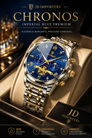 Relógio Masculino Chronos Imperial Blue Premium – Aço Inoxidável | Quartz | Luminoso | 3ATM