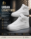 Tênis Urban Legacy Mid™ | Elegância Minimalista para Todos os Momentos