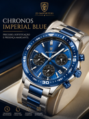 Relógio Cronógrafo Premium Chronos Imperial Blue