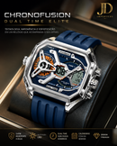 Relógio Premium ChronoFusion Dual Time Elite