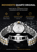 Relógio Masculino Sovereign Chronos Elite – Aço Inoxidável com Calendário Completo