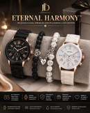Kit Eternal Harmony™ | Relógios Casal Premium com Pulseiras Love Edition