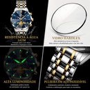 Relógio Masculino Chronos Imperial Blue Premium – Aço Inoxidável | Quartz | Luminoso | 3ATM